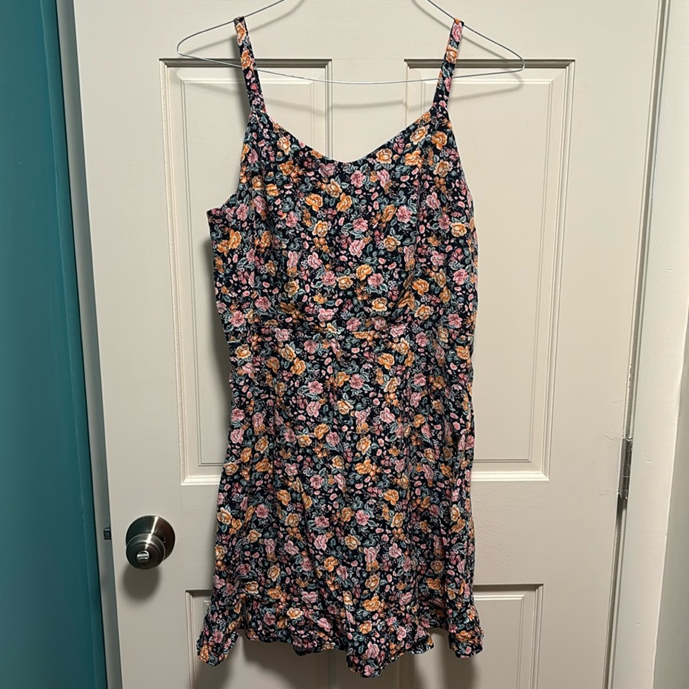 Old Navy Floral Linen Mini Dress - Gem